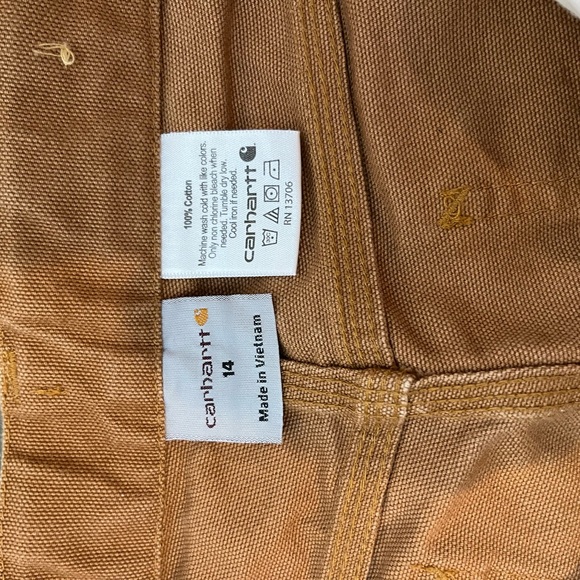 Carhartt boys jeans. Washed, never worn. Traditional Carhartt color. - Picture 4 of 5